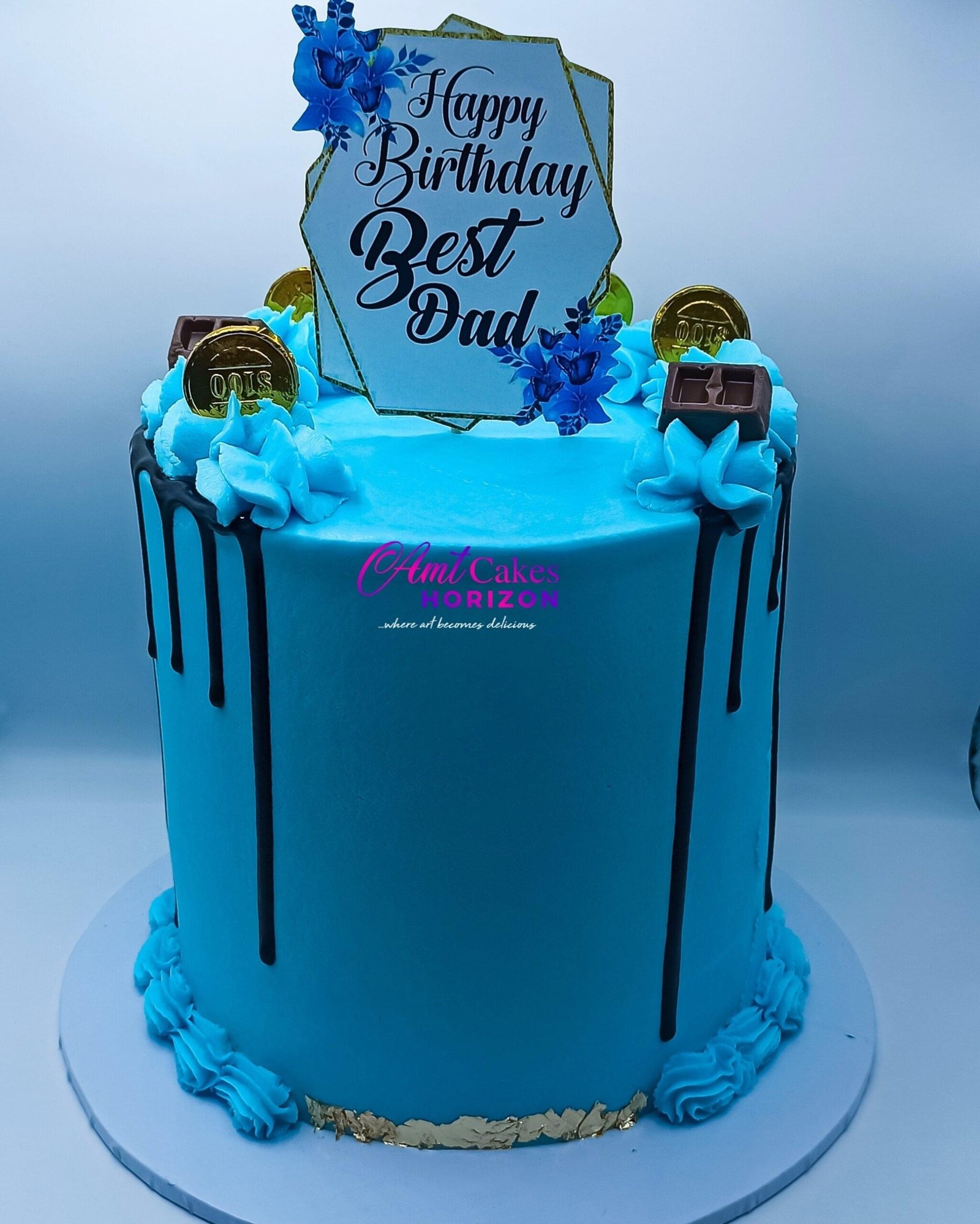Ocean Blue Edifice Cake