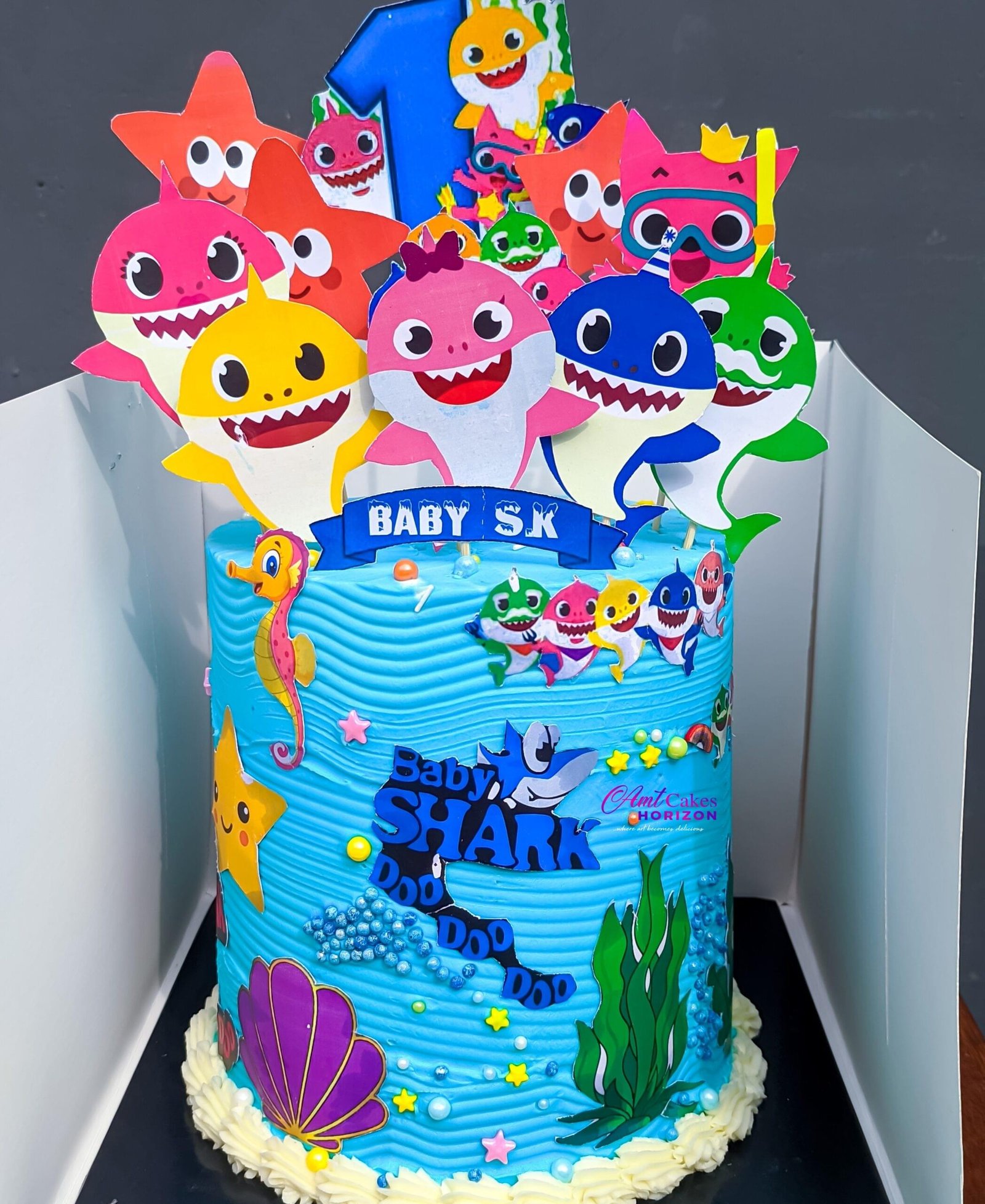 Baby Shark Wavy Cake